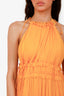Zimmermann Orange Crepe Silk Tiered 'Mae' Maxi Dress Size 3