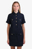 Veronica Beard Navy Blue 'Lucca' Gold Button Dress Size 6