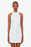 Staud White Cotton Blend Poplin Ruffled Midi Dress Size XS
