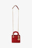 Christian Dior Cherry Red Patent Cannage Calfskin Mini Lady Dior Bag