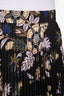 ALC Black Floral Printed Pleated Maxi Skirt Size 8
