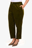 Sofie D'Hoore Green Corduroy Wide-Leg Zippered Pants Size 46