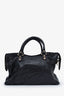 Balenciaga Black Leather Classic Motocross Medium City Bag with Strap