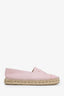 Pre-loved Chanel™ Pink Lambskin Leather Interlocking CC Logo Espadrilles Size 40