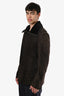 Christian Dior Brown Shearling Suede Jacket Size 52 Mens