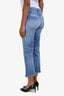 Saint Laurent 2016 Distressed Blue Denim Straight Cropped Jeans Size 27