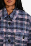 Isabel Marant Etoile Purple Wool Check Buttoned Jacket Size 40