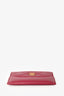 Pre-loved Chanel™ 2018-19 Pink Quilted Lambskin Cardholder