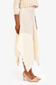 Dion Lee Ivory Vein Lace Pleated Midi Length Skirt Size 4