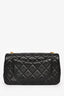 Pre-loved Chanel™ 2019-20 Black Caviar Quilted Leather Mini Camilla Flower Crush Single Flap