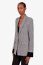 Smythe Black/White Wool Single Breasted Blazer Size 6