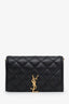 Saint Laurent Black Becky YSL Monogram Leather Chain Wallet Bag