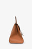 Delvaux Brown Grained Calfskin Brillant GM with Strap
