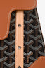 Goyard 2019 Black Goyardine Brown Leather Saigon PM with Strap
