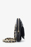 Pre-loved Chanel™ 2021 Black Leather Camellia Clutch with Chain