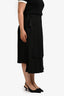 Simone Rocha Black Satin Pleated Midi Skirt Size 12 UK