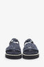 Pre-loved Chanel™ Navy Tweed Faux Pearl Trimmed Sandals Size 36.5