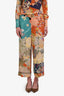 Gucci Multicolour Silk Flowy Cropped Patterned Pants Size 44