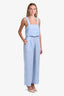 Vitamin A Blue/White Striped Linen Top Trousers Set Size S
