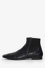 Dolce & Gabbana Navy Blue Deerskin Ankle Boots Size 44 Mens