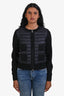 Moncler Black Wool Down Padded Maglia Tricot Alla Coreana Jacket Size S