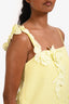 Zimmermann Yellow Linen High Tide Lift Off Floral Sleeveless Mini Dress Size 0