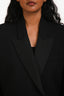 Valentino Black Wool Blend Tuxedo Blazer Size 38