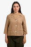 Marni Brown Cotton Linen Button Jacket Size 44