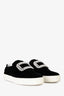 Roger Vivier Black/White Velvet Crystal Embellished 'Viv' Slip on Sneaker Size 38.5