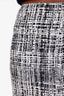 Prada 2011 Black/White Patterned Tweed Single Breasted Blazer + Skirt Set Size 36