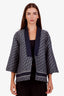Christian Dior Black Nylon Macrocannage Bar Jacket Size 8