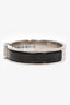 Hermès Palladium Plated/Black Clic H Bracelet