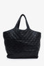 Saint Laurent Black Leather Quilted ICARE Oversized Bag with Pouch