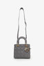 Christian Dior 2023 Grey Cannage Lambskin Small Lady Dior With Strap