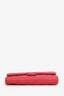 Pre-loved Chanel™ 2016 Pink Caviar Classic Long Flap CC Logo Trifold Wallet
