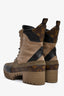 Louis Vuitton Brown Suede Leather Monogram Laureate Desert Boots Size 41