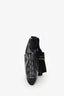 Gucci 2009 Black/Gold Sparkly Canvas and Leather Crossbody Messenger Bag