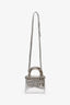 Christian Dior 2017 Limited Edition Silver Chrome Lizard Mini Lady Dior