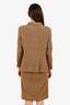 Pre-loved Chanel™ 98C Brown/Yellow Tweed Skirt Suit Set Size 42