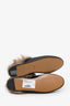 Gucci Black Leather Horsebit Princeton Slip-On Loafers With Fur Size 36