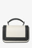 Brunello Cucinelli White/Grey Leather Monili Messenger Bag with Strap