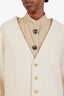 Celine Cream Wool Silk Button Up Jacket Est Size M