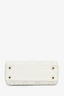 Christian Dior 2022 White Leather Cannage Mini Lady Dior with Chain