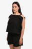 Bottega Veneta Black Short Sleeve Romper Size 44