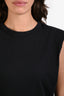Reformation Black Shoulder Padded Sleeveless Top Size M