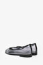 Pre-Loved Chanel™ Black/Clear PVC Interlocking CC Ballet Flat Size 38.5