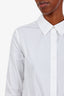 TWP White Cotton Collared Button Down Shirt Size S