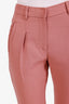 Brunello Cucinelli Pink Virgin Wool Straight Leg Pants Size 4