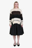 Cecilie Bahnsen Black Mala Fil-Coupé Shell Midi Skirt Size 10