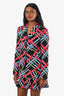 Love Moschino Black/Neon Multicolour Patterned Blazer Skirt Set Size 6